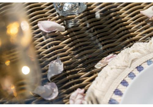  "Цесена" обеденная группа плетеная из искусственного ротанга, цвет соломенный, фото 28 