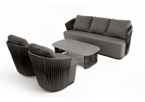  "Флоренция" лаунж-зона из искусственного ротанга, цвет графит, фото 221 