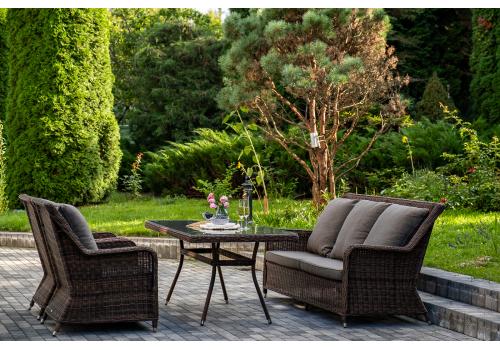  "Гляссе" обеденная группа из искусственного ротанга, цвет коричневый, фото 4 