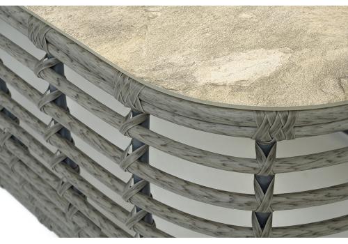  "Ницца" журнальный столик из искусственного ротанга, цвет серый, фото 5 
