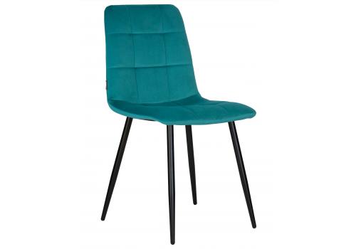  Стул обеденный DOBRIN CHILLY, Морской волны Holland 56, основание черное, фото 1 