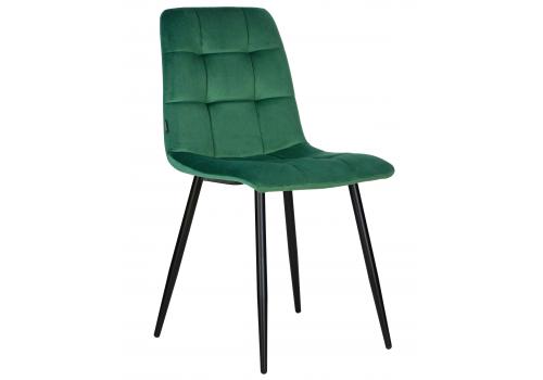  Стул обеденный DOBRIN CHILLY, Темно-зеленый Holland 30, основание черное, фото 1 