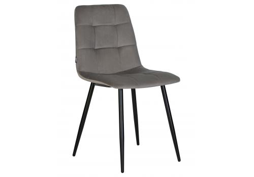  Стул обеденный DOBRIN CHILLY, Темно-серый Holland 18, основание черное, фото 1 