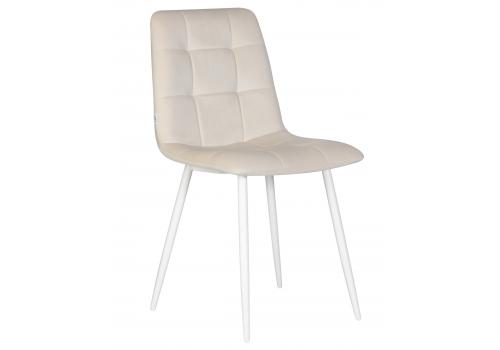  Стул обеденный DOBRIN CHILLY, Кремовый Holland 05, основание белое, фото 1 