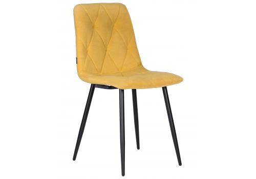  Стул обеденный DOBRIN CHILLY ROMBO, Горчичный Simple 15, основание черное, фото 1 