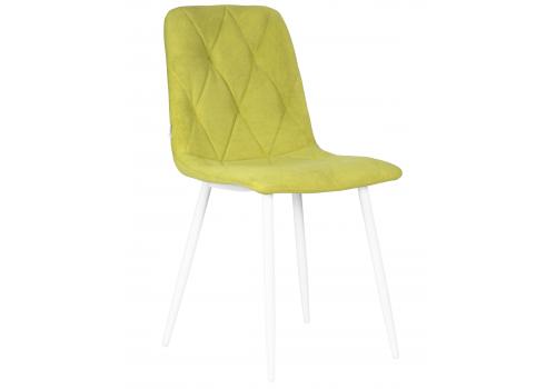  Стул обеденный DOBRIN CHILLY ROMBO, Лайм Simple 14, основание белый, фото 1 