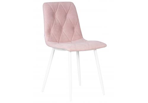  Стул обеденный DOBRIN CHILLY ROMBO, Розовый Simple 03, основание белый, фото 1 