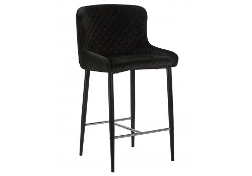  Стул полубарный DOBRIN CHRISTIAN'65, черные ножки, черный велюр (V108-77), фото 1 