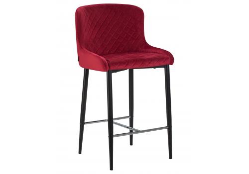  Стул полубарный DOBRIN CHRISTIAN'65, черные ножки, бордовый велюр (V108-85), фото 1 
