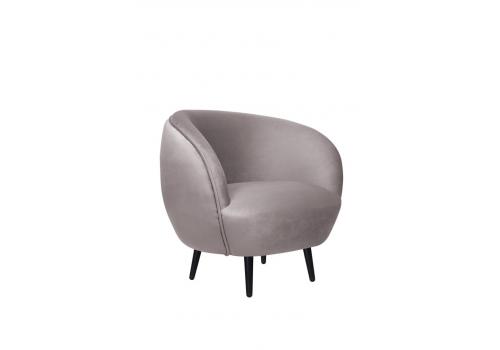  Мягкое кресло Small Benee Grey на черных ножках, фото 1 