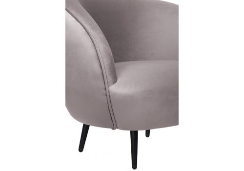  Мягкое кресло Small Benee Grey на черных ножках, фото 5 