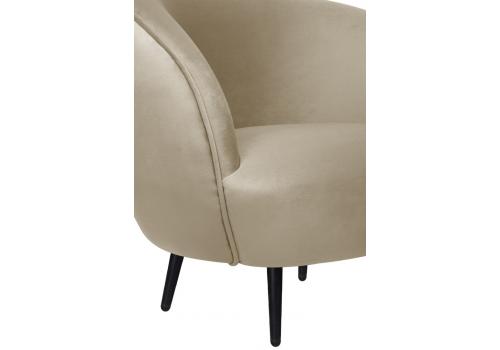  Мягкое кресло Small Benee Taupe на черных ножках, фото 5 