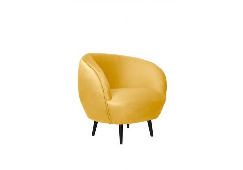  Мягкое кресло Small Benee Yellow на черных ножках, фото 1 