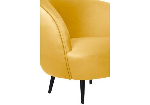  Мягкое кресло Small Benee Yellow на черных ножках, фото 5 
