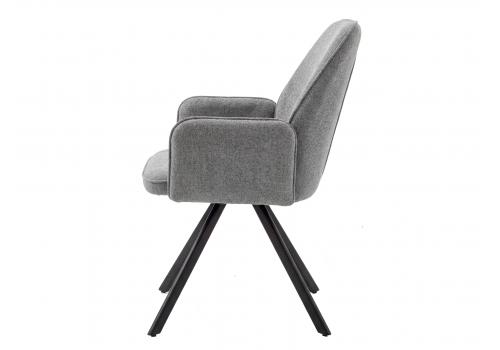  Стул DikLine 293 поворотный BL13 серый, ножки черные, фото 5 