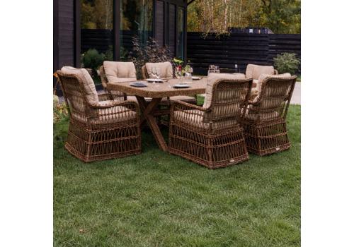  Обеденный комплект ISABELLA из искусственного ротанга (коричневый), фото 1 