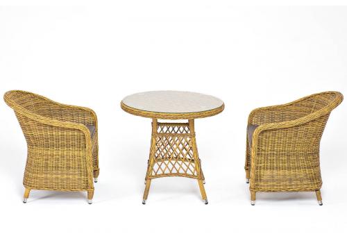  "Эспрессо–80 R" обеденная группа плетеная, цвет соломенный, фото 3 