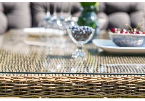  "Базелла" обеденная группа из искусственного ротанга, цвет соломенный, фото 8 