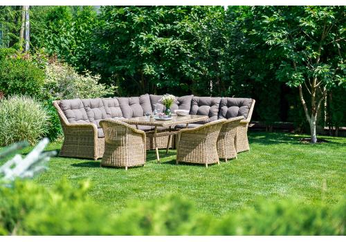  "Базелла" обеденная группа из искусственного ротанга, цвет соломенный, фото 10 