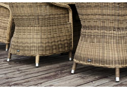  "Бергамо" обеденная группа угловая из искусственного ротанга, цвет соломенный, фото 10 