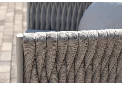  "Монако" лаунж-зона 4-местная из роупа со столом "Верона" (серый гранит), каркас светло-серый, роуп светло-серый, фото 15 