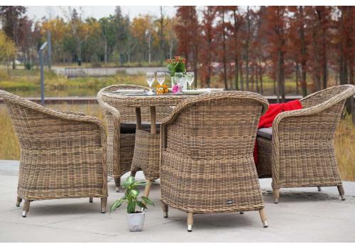  "Фредо" обеденная группа из искусственного ротанга, цвет соломенный, фото 5 