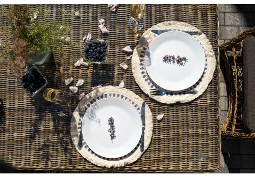  "Цесена" обеденная группа плетеная из искусственного ротанга, цвет соломенный, фото 24 