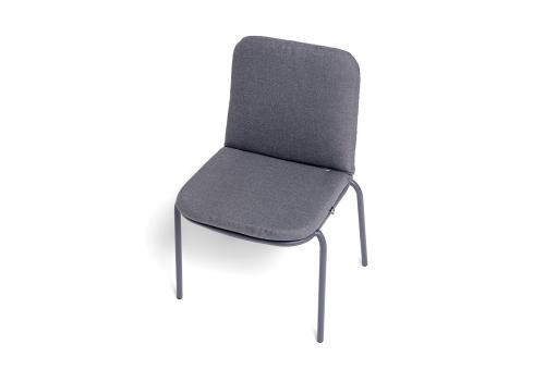  "Кастелло" стул из стали темно-серый (RAL7024) муар, ткань темно-серая 027, фото 4 