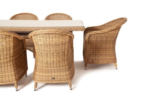  "Эспрессо" обеденная группа плетеная, цвет соломенный, фото 2 