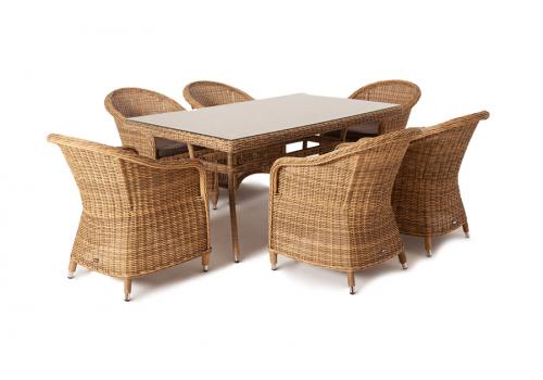  "Эспрессо" обеденная группа плетеная, цвет соломенный, фото 5 