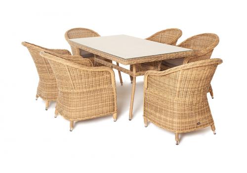  "Эспрессо" обеденная группа плетеная, цвет соломенный, фото 6 