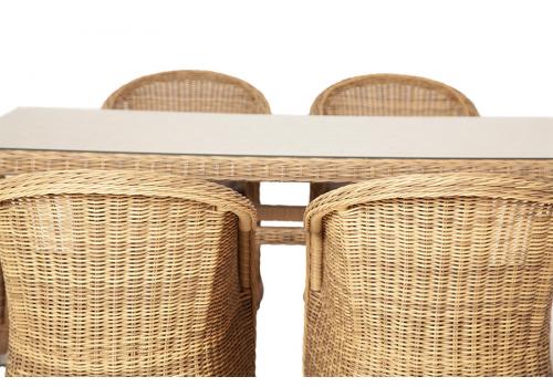  "Эспрессо" обеденная группа плетеная, цвет соломенный, фото 8 