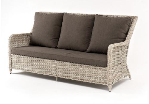  "Гляссе" диван трехместный из искусственного ротанга, цвет бежевый, фото 1 