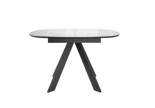  Стол DikLine BK100 Керамика Carrara Gloss (мрамор глянец белый)/подстолье черное/опоры черные, фото 2 