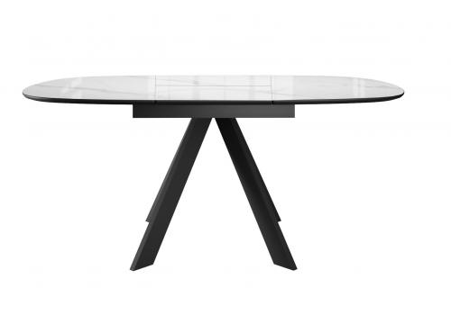  Стол DikLine BK100 Керамика Carrara Gloss (мрамор глянец белый)/подстолье черное/опоры черные, фото 3 