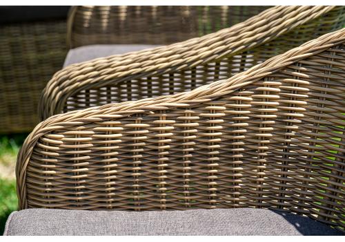  "Базелла" обеденная группа из искусственного ротанга, цвет соломенный, фото 5 