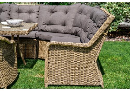  "Базелла" обеденная группа из искусственного ротанга, цвет соломенный, фото 9 