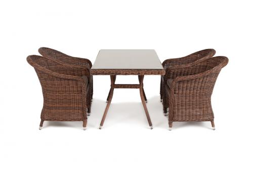  "Латте–140 R" обеденная группа плетеная, цвет коричневый, фото 4 