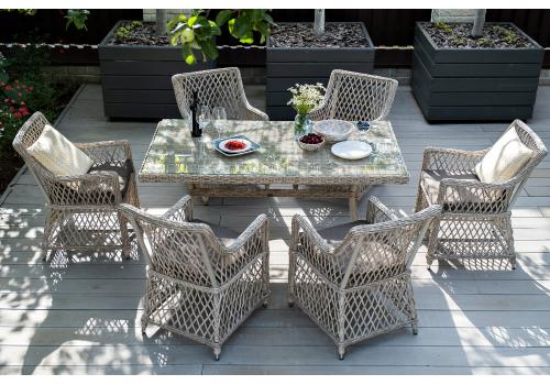  "Латте" плетеное кресло из искусственного ротанга, цвет бежевый, фото 5 