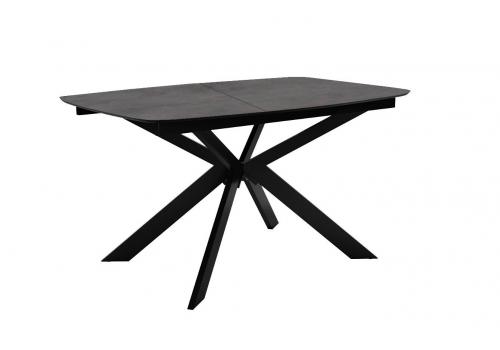  Стол DikLine BK140 керамика мрамор Бронза, подстолье черное, опоры черные, фото 1 