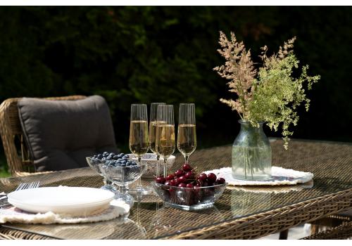  "Цесена" обеденная группа плетеная из искусственного ротанга, цвет соломенный, фото 16 