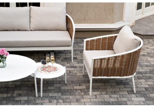  "Тоскана" лаунж-зона из искусственного ротанга, цвет соломенный, фото 63 