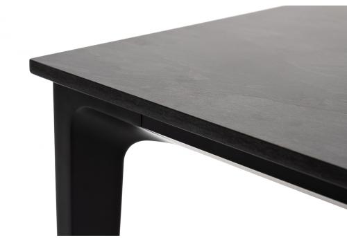  "Малага" обеденный стол из HPL 90х90см, цвет "серый гранит", каркас черный, фото 4 