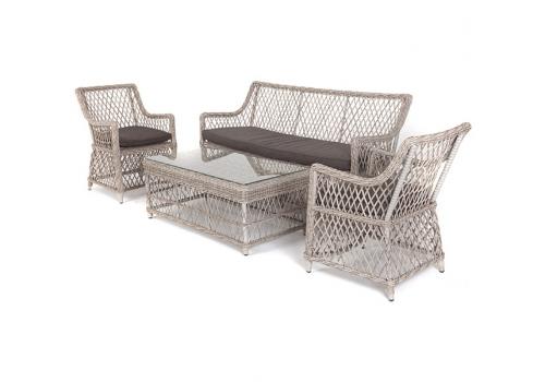  "Асти" лаунж-зона из искусственного ротанга на 4 персоны, цвет бежевый, фото 1 
