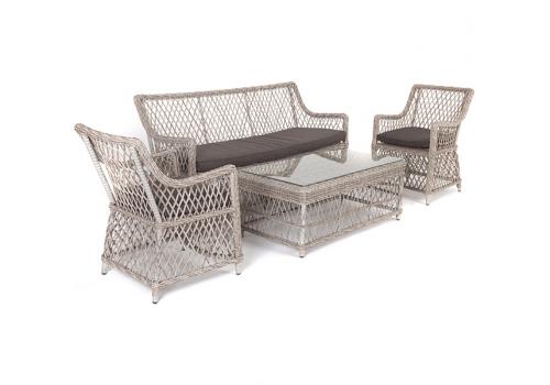 "Асти" лаунж-зона из искусственного ротанга на 4 персоны, цвет бежевый, фото 4 