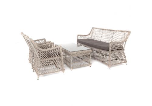  "Асти" лаунж-зона из искусственного ротанга на 4 персоны, цвет бежевый, фото 5 