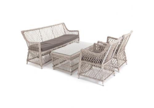 "Асти" лаунж-зона из искусственного ротанга на 4 персоны, цвет бежевый, фото 6 