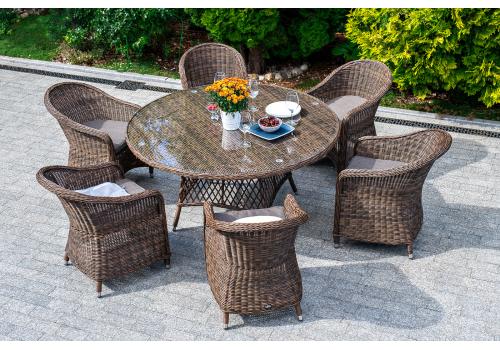  "Эспрессо–150 R" обеденная группа плетеная, цвет коричневый, фото 1 