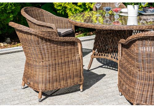  "Эспрессо–150 R" обеденная группа плетеная, цвет коричневый, фото 4 