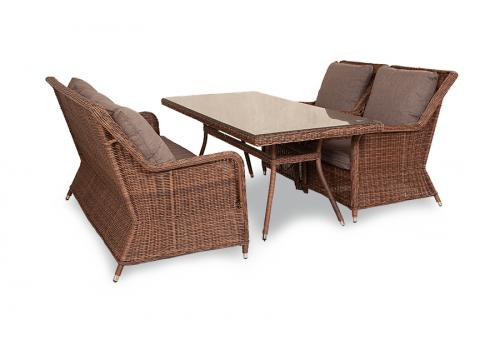  "Гляссе" обеденная группа из искусственного ротанга, цвет коричневый, фото 13 